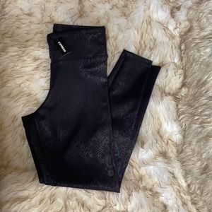 Black python leggings NWT